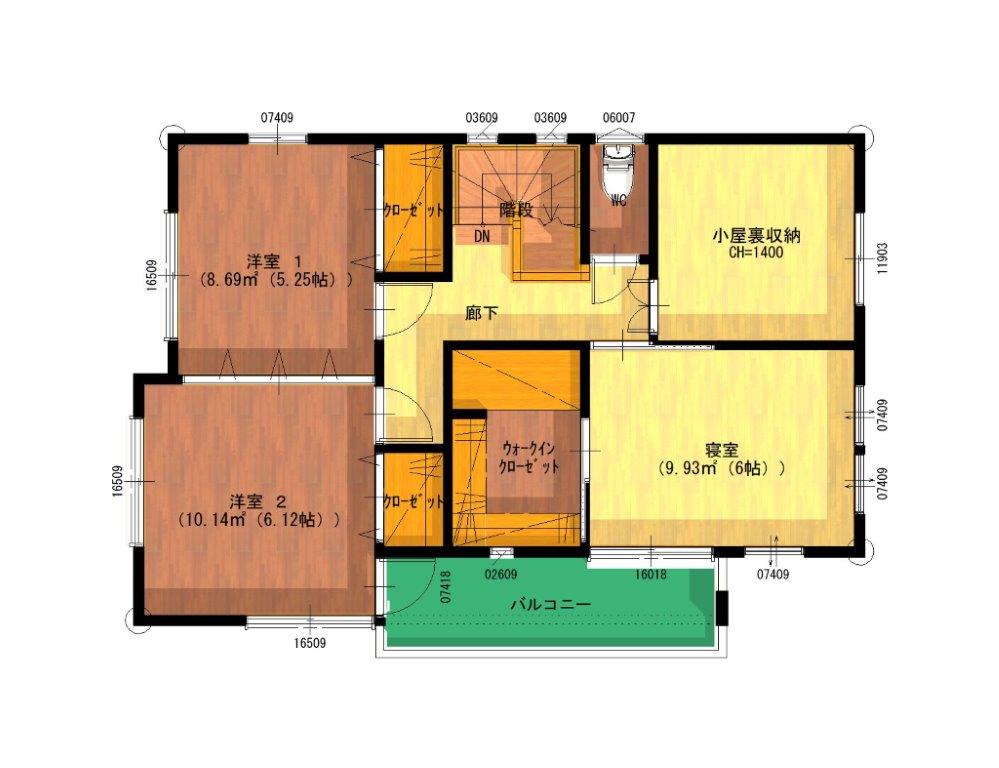 清和モデルハウス：2階平面図