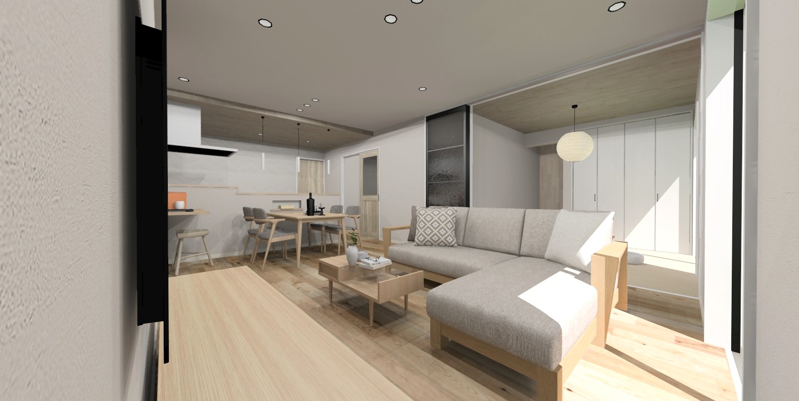 将来的に１階のみでも生活のできる１階に寝室を設けた５ＬＤＫ！駐車並列４台可・南庭付き物件！