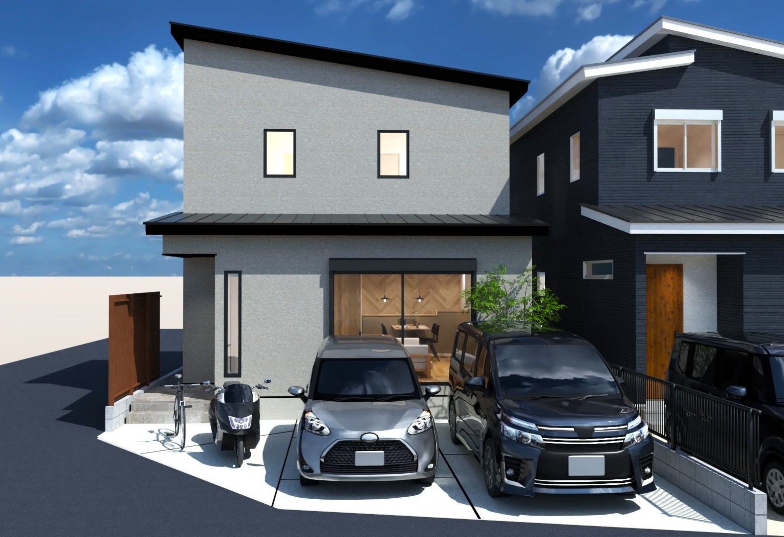 マツモトキヨシ中山店まで３５０ｍ！前面道路幅員６ｍ！圧迫感のない角地物件！室内干しスペースのサンルームの付いた４ＬＤＫ！