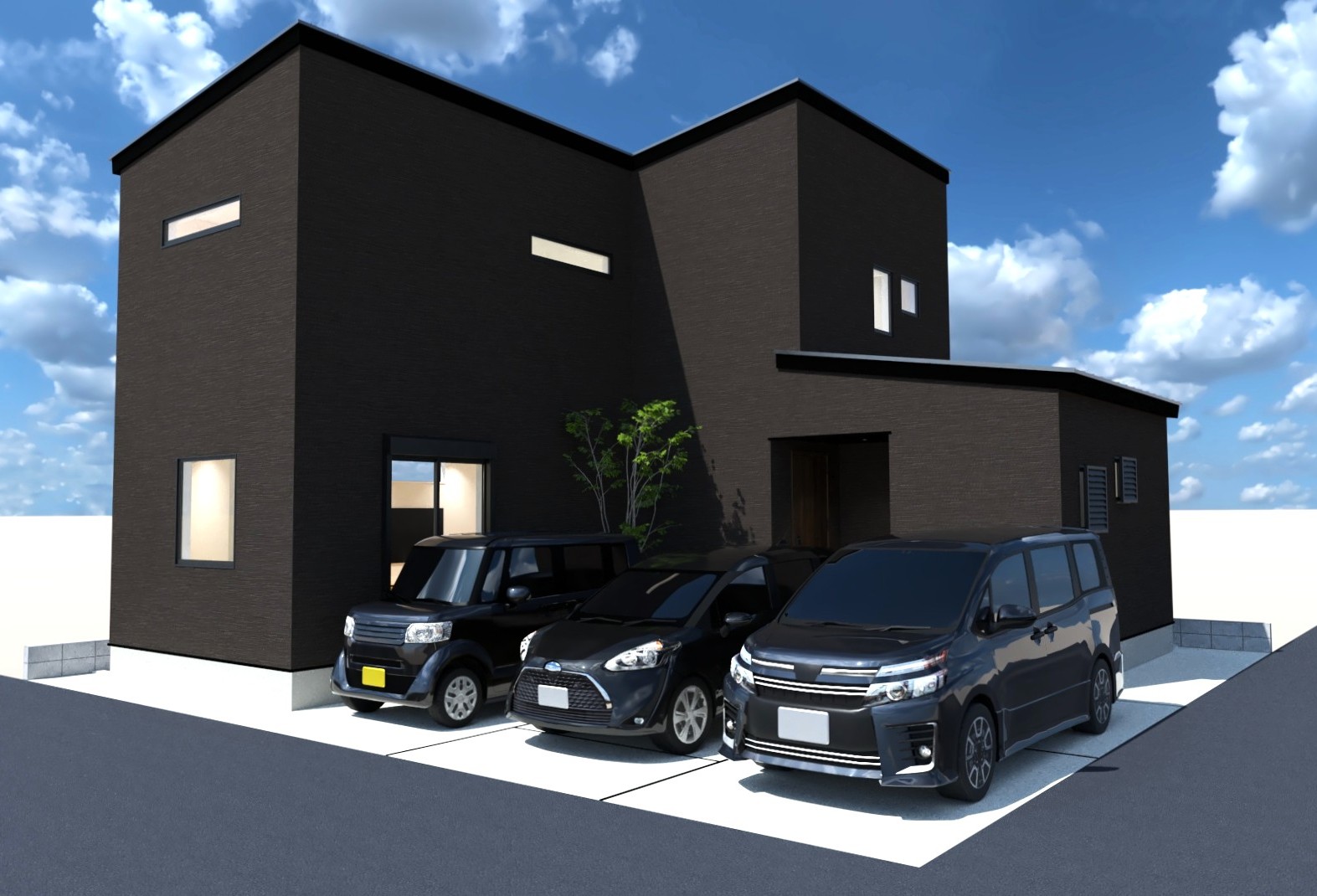 業務スーパー谷山店まで４５０ｍ！周辺に利便施設が充実した住み良い住環境！圧迫感のない角地物件で駐車は並列で３台駐車可！